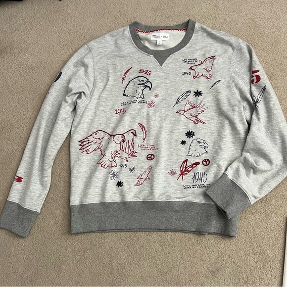 rag & bone Rosa Mid-Rise Boyfriend Jeans in Ecru with Distressing / Raw Hem - Picture 4 of 15